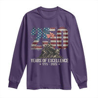 250 Years Of Excellence Long Sleeve Shirt 250th US Military Birthday Iwo Jima - Wonder Print Shop