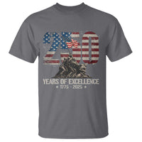 250 Years Of Excellence T Shirt 250th US Military Birthday Iwo Jima - Wonder Print Shop