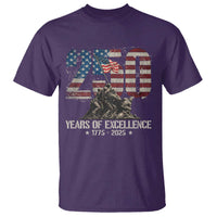 250 Years Of Excellence T Shirt 250th US Military Birthday Iwo Jima - Wonder Print Shop