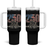 250 Years Of Excellence Tumbler With Handle 250th US Military Birthday Iwo Jima - Wonder Print Shop