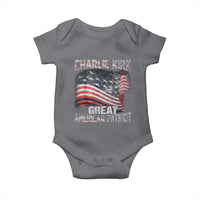 Charlie Kirk Baby Onesie Great American Patriot American Flag - Wonder Print Shop