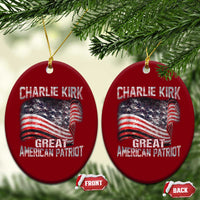 Charlie Kirk Ceramic Ornament Great American Patriot American Flag - Wonder Print Shop