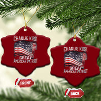 Charlie Kirk Ceramic Ornament Great American Patriot American Flag - Wonder Print Shop
