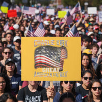 Charlie Kirk Protest Sign Great American Patriot American Flag - Wonder Print Shop