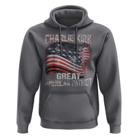 Charlie Kirk Hoodie Great American Patriot American Flag - Wonder Print Shop