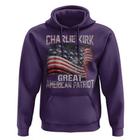Charlie Kirk Hoodie Great American Patriot American Flag - Wonder Print Shop
