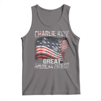 Charlie Kirk Tank Top Great American Patriot American Flag - Wonder Print Shop