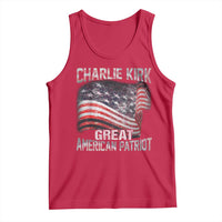 Charlie Kirk Tank Top Great American Patriot American Flag - Wonder Print Shop
