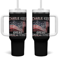 Charlie Kirk Tumbler With Handle Great American Patriot American Flag - Wonder Print Shop