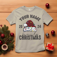 Personalized Christmas Family T Shirt Custom Name Family Christmas 2024 Santa Hat - Wonder Print Shop