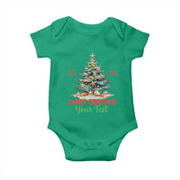 Personalized Christmas Family In Hawaii Baby Onesie Custom Name Family Christmas 2024 Sea Christmas Tree