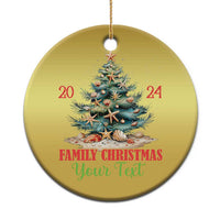 Personalized Xmas Family In Hawaii Christmas Ornament Custom Name Family Xmas 2024 Sea Xmas Tree - Wonder Print Shop