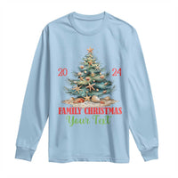 Personalized Christmas Family In Hawaii Long Sleeve Shirt Custom Name Family Christmas 2024 Sea Christmas Tree