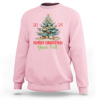 Personalized Christmas Family In Hawaii Sweatshirt Custom Name Family Christmas 2024 Sea Christmas Tree - Wonder Print Shop