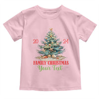 Personalized Christmas Family In Hawaii Toddler T Shirt Custom Name Family Christmas 2024 Sea Christmas Tree