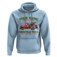 Personalized Christmas Family Hoodie Custom Name Family Farm Christmas Trees Vintage Truck