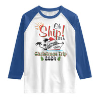 Personalized Christmas Trip Raglan Shirt Custom Name Oh Ship It's A Christmas Trip 2024 Ship - Wonder Print Shop