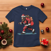 Funny Christmas Santa Bigfoot T Shirt Xmas Sasquatch - Wonder Print Shop