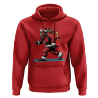 Funny Christmas Santa Bigfoot Hoodie Xmas Sasquatch