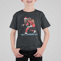 Funny Christmas Santa Bigfoot T Shirt For Kid Xmas Sasquatch - Wonder Print Shop