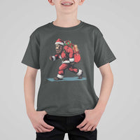 Funny Christmas Santa Bigfoot T Shirt For Kid Xmas Sasquatch - Wonder Print Shop
