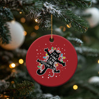 Funny Xmas It's Fine I'm Fine Everything Is Fine Christmas Ornament Black Cat - Wonder Print Shop
