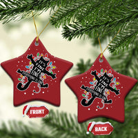 Funny Xmas It's Fine I'm Fine Everything Is Fine Christmas Ornament Black Cat - Wonder Print Shop