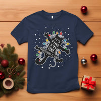 Funny Christmas It's Fine I'm Fine Everything Is Fine T Shirt Black Cat - Wonder Print Shop