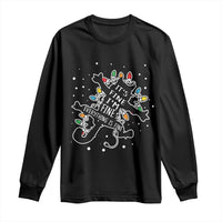 Funny Christmas It's Fine I'm Fine Everything Is Fine Long Sleeve Shirt Black Cat