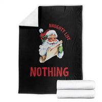 Funny Christmas Vintage Santa Throw Blanket I'm On The Naughty List And I Regret Nothing - Wonder Print Shop