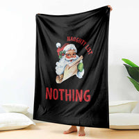 Funny Christmas Vintage Santa Throw Blanket I'm On The Naughty List And I Regret Nothing - Wonder Print Shop