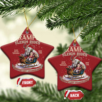 Yule Christmas Ornament Krampus Sleigh Rides For Naughty List Members Only Xmas - Wonder Print Shop