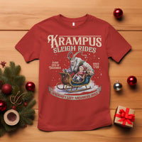 Yule T Shirt Krampus Sleigh Rides For Naughty List Members Only Xmas - Wonder Print Shop
