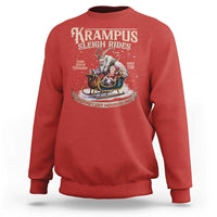 Yule Sweatshirt Krampus Sleigh Rides For Naughty List Members Only Xmas - Wonder Print Shop