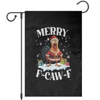 Funny F Caw F Chicken Christmas Garden Flag Merry F Caw F Quote Holiday - Wonder Print Shop
