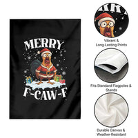 Funny F Caw F Chicken Christmas Garden Flag Merry F Caw F Quote Holiday - Wonder Print Shop