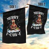 Funny F Caw F Chicken Christmas Garden Flag Merry F Caw F Quote Holiday - Wonder Print Shop