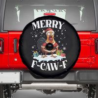 Funny F Caw F Chicken Christmas Spare Tire Cover Merry F Caw F Quote Holiday - Wonder Print Shop