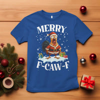 Funny F Caw F Chicken Christmas T Shirt Merry F Caw F Quote Holiday - Wonder Print Shop