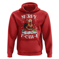 Funny F Caw F Chicken Christmas Hoodie Merry F Caw F Quote Holiday - Wonder Print Shop
