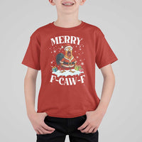 Funny F Caw F Chicken Christmas T Shirt For Kid Merry F Caw F Quote Holiday - Wonder Print Shop