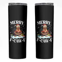 Funny F Caw F Chicken Christmas Skinny Tumbler Merry F Caw F Quote Holiday - Wonder Print Shop