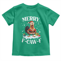 Funny F Caw F Chicken Christmas Toddler T Shirt Merry F Caw F Quote Holiday - Wonder Print Shop