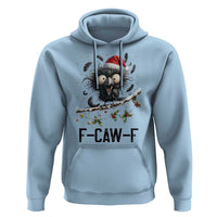 Funny F Caw F Christmas Crow Hoodie Santa Raven Xmas Holiday Snowflake - Wonder Print Shop