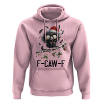 Funny F Caw F Christmas Crow Hoodie Santa Raven Xmas Holiday Snowflake - Wonder Print Shop