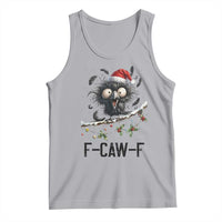 Funny F Caw F Christmas Crow Tank Top Santa Raven Xmas Holiday Snowflake - Wonder Print Shop