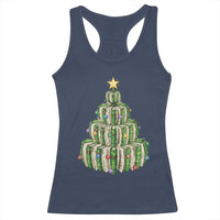 Book Christmas Tree Book Lover Teacher Librarian Racerback Tank Top - Wonder Print Shop