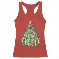 Book Christmas Tree Book Lover Teacher Librarian Racerback Tank Top - Wonder Print Shop
