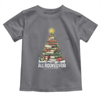 All Booked For Christmas Toddler T Shirt Xmas Tree Lights Book Lover - Wonder Print Shop
