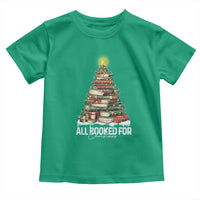 All Booked For Christmas Toddler T Shirt Xmas Tree Lights Book Lover - Wonder Print Shop